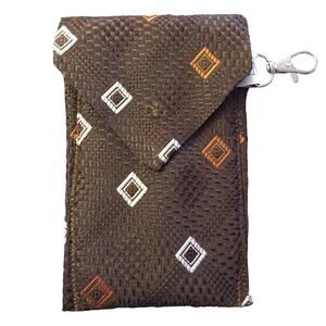 Handmade Upcycled Cosmetic Glasses Purse Pouch Made From Vintage Neck Ties